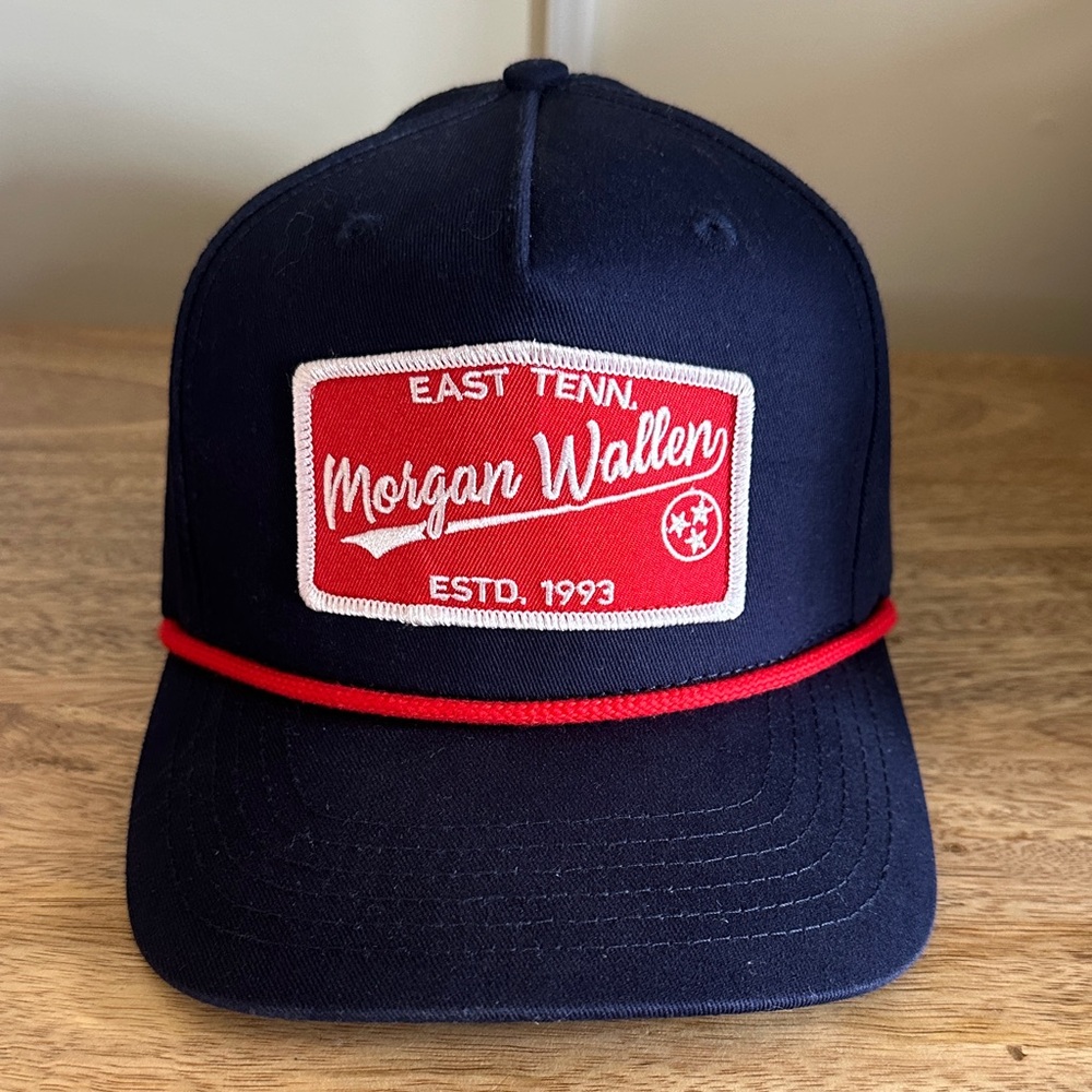 Morgan Wallen East Tenn. Patch Trucker Hat - Navy & Red